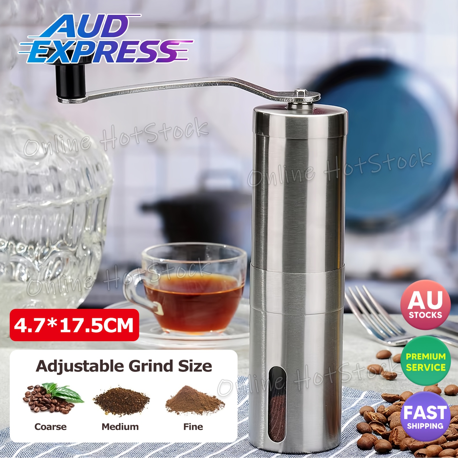 TEMU Stainless Steel Coffee Bean Manual Grinder Spice/nut Grinding Mill Hand Tool