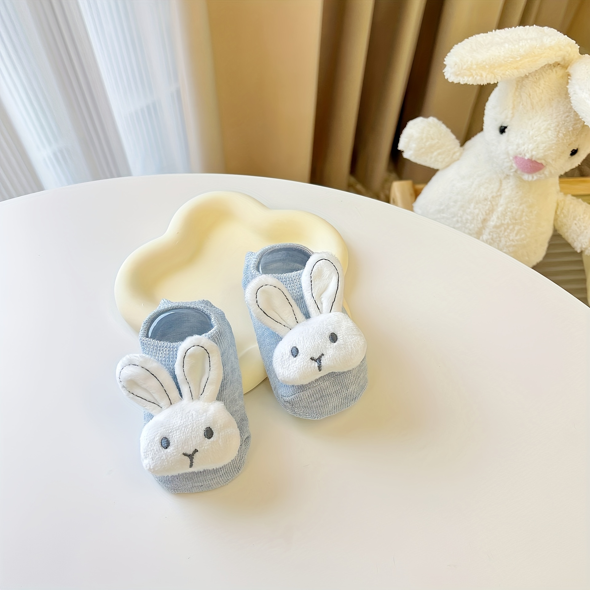 Cute Rabbit Cartoon Invisible Baby Socks - Non-slip, , Ideal For Beginners And Wear
