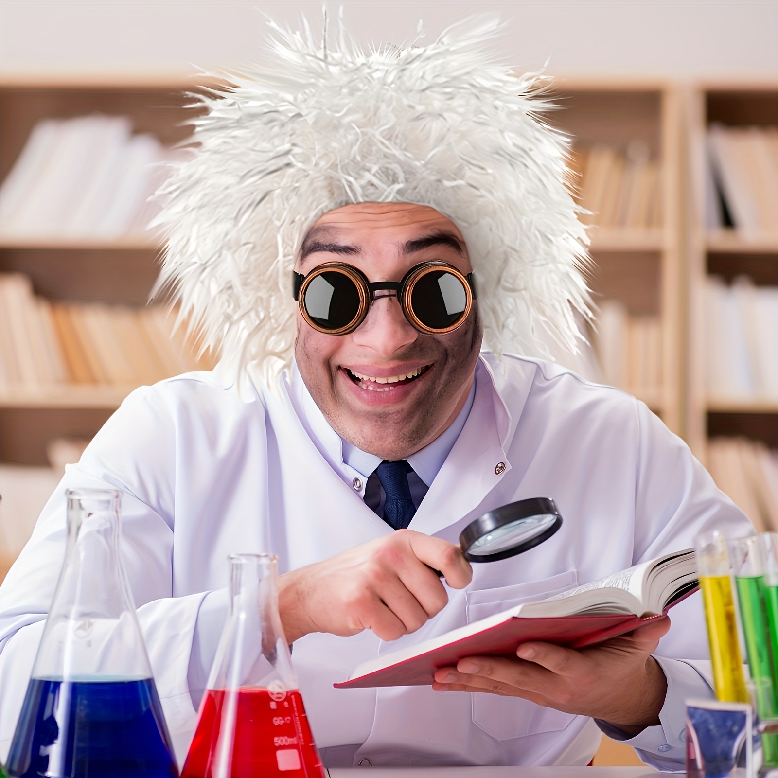 Verrückter Wissenschaftler-Kostüm Von Atosa – Einteiler, Weiß Mit Grünen Flecken, Unisex Gr. XS