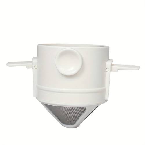 portable stainless steel reusable coffee filter with foldable dripper ear pour design storage for brewing rich smooth coffee at home or on the go
