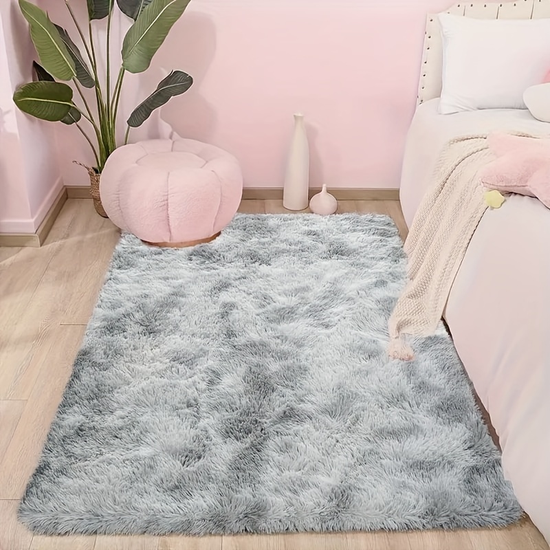 ultra soft plush area rug fluffy stain resistant non slip for living room bedroom and home decor details 5