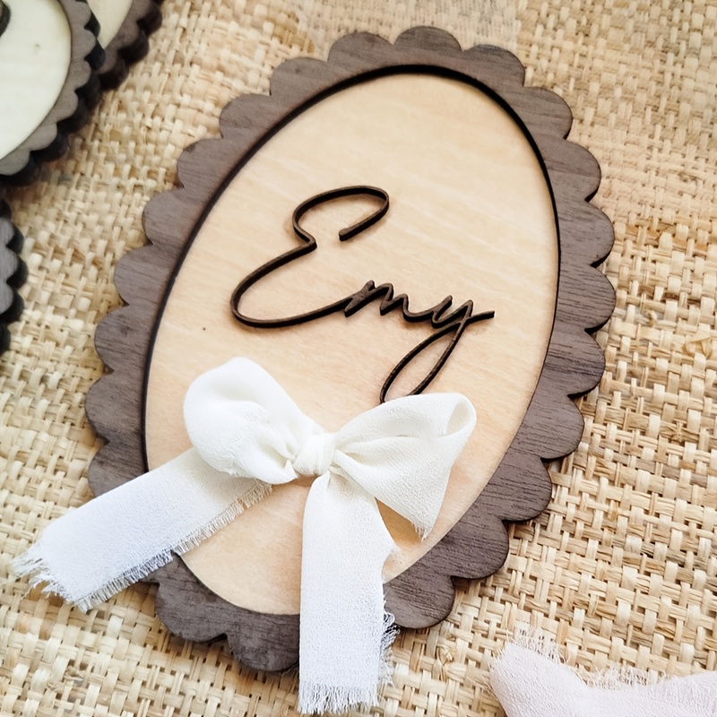 TEMU [Personnalisé] 1pc Plaque de Nom en Bois Personnalisée - Cadeau - Décoration de Chambre - Panneau Mural de Nom - Baptême, Cadeau d'Anniversaire,