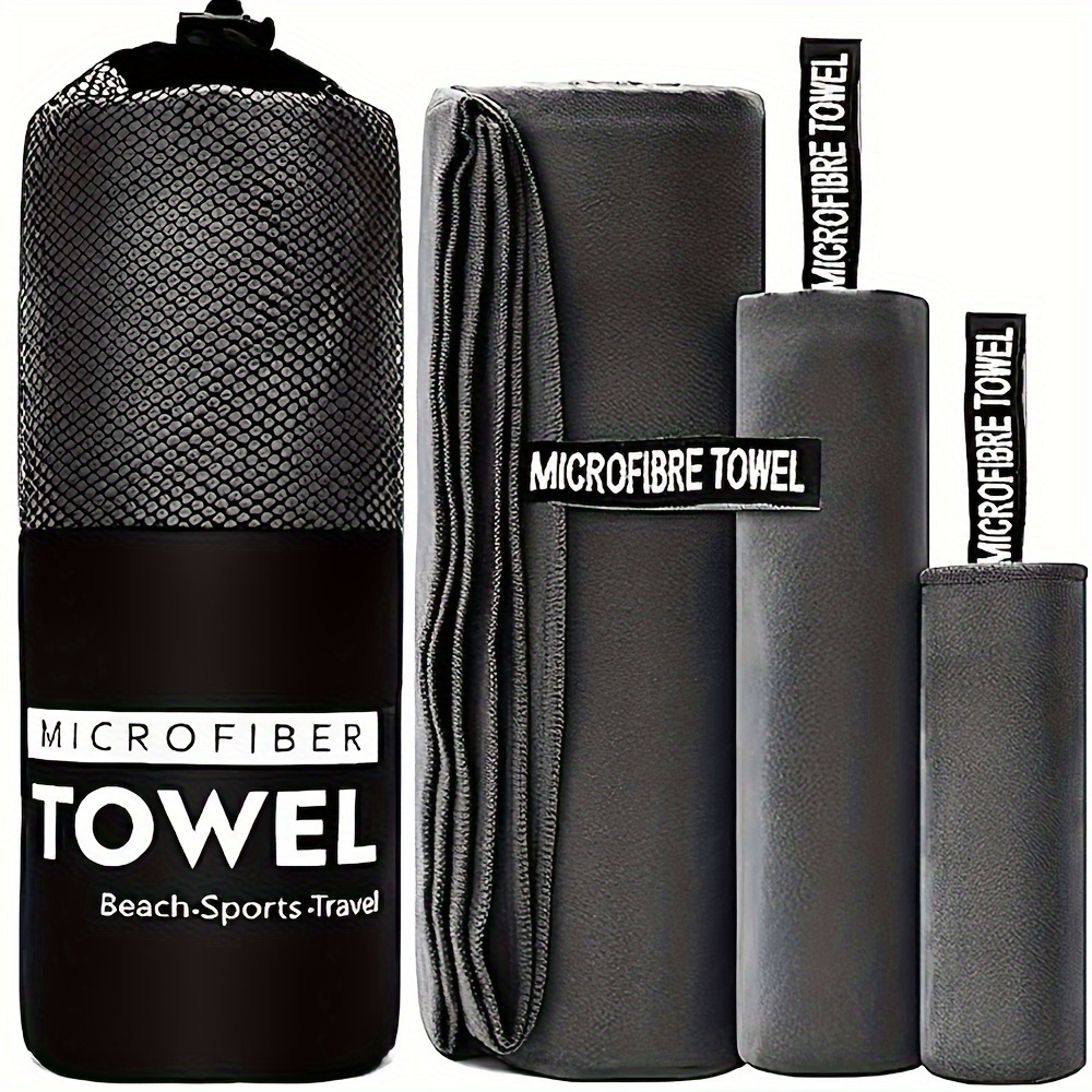 

Quick-dry Towels - Set Of Lightweight Microfiber Golf Towels, Includes A Bag, Sizes 30x30 Cm, 40x60 Cm, 60x122 Cm - Fast-drying Towels For Sports, Beach, Gym, Backpacking, And Golf.