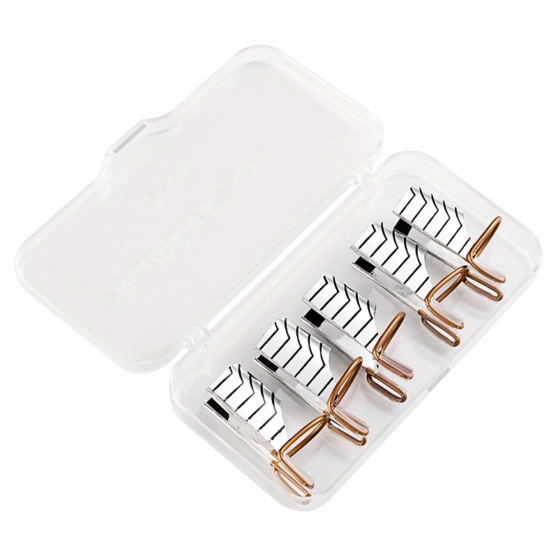 Image of 5pcs/box Reusable Gel Nail Extension Light Nail Art Mold Stand.adjustable Size Nail Extension Guide Tool, Unscented, Golden & Silvery Set With Tools And Additions