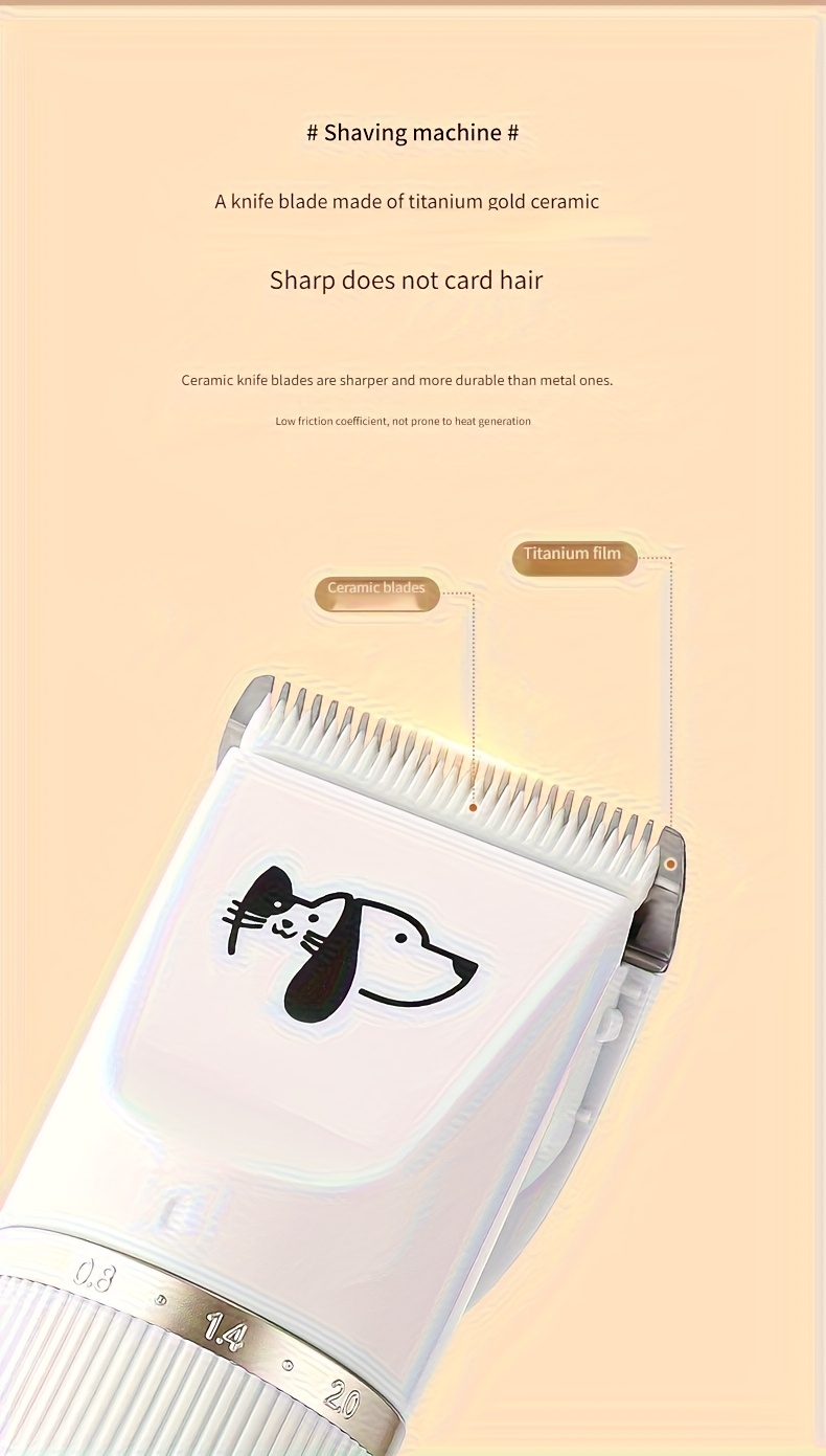 [Tondeuse pour chats] Tondeuse Électrique pour Chats, Kit de Toilettage Universel Rechargeable pour Animaux Domestiques avec Brosse Automatique