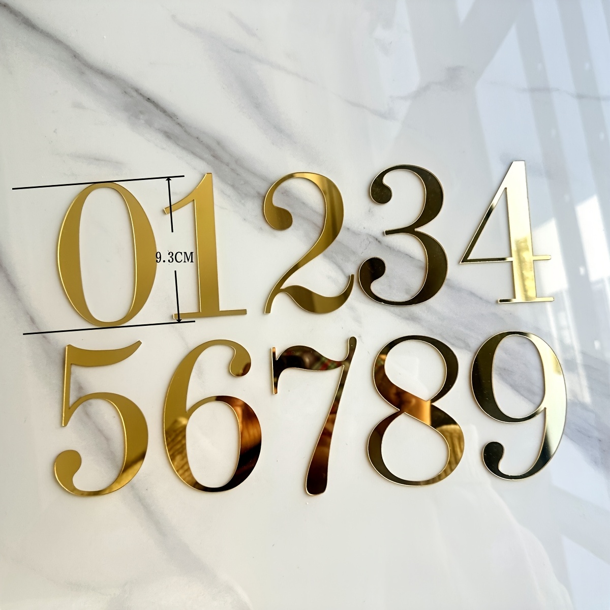 Image of New 0-9 Set Number Happy Birthday Party Cake Toppers Golden Birthday Cupcake Topper For Birthday Party Cake Decorations, Halloween, Christmas
