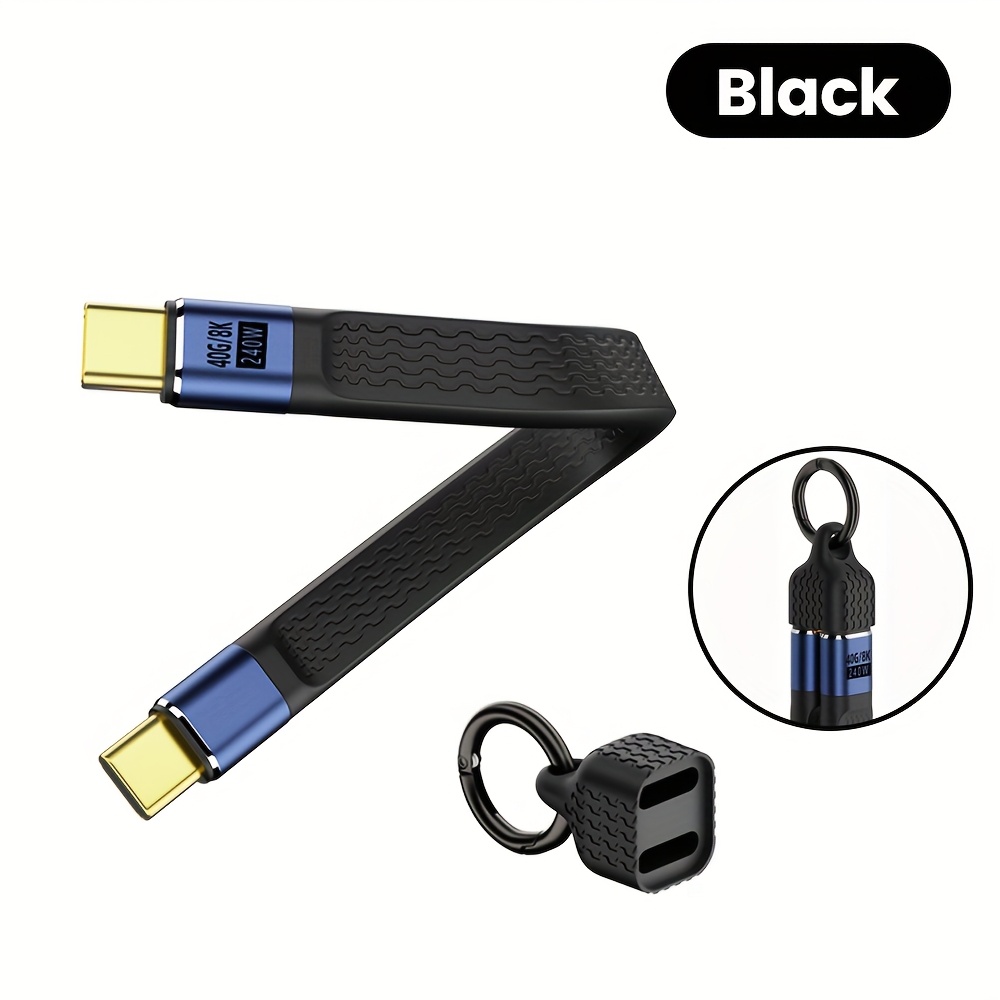 Max 240w Usb 4.0 Cable 40gbps 8k@60hz Usb C To Usb C Fast Charge Power Bank Cable For Thunderbolt 4 3 Computer Type C Laptop Tablet