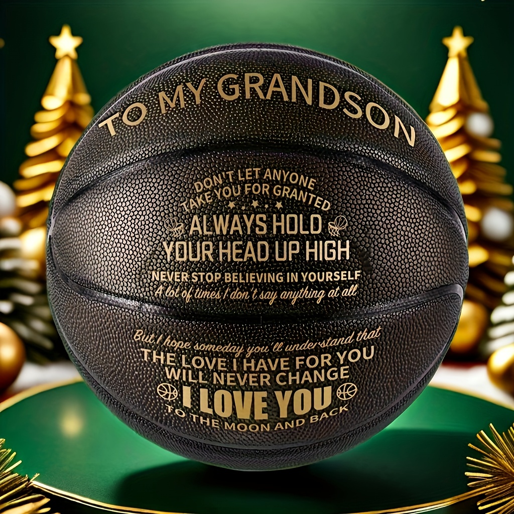 

Motivational Outdoor Basketball, Inspirational Message Engraved, Perfect Gift For Son & , Indoor/outdoor Sports Ball - 24cm/9.44 Inches