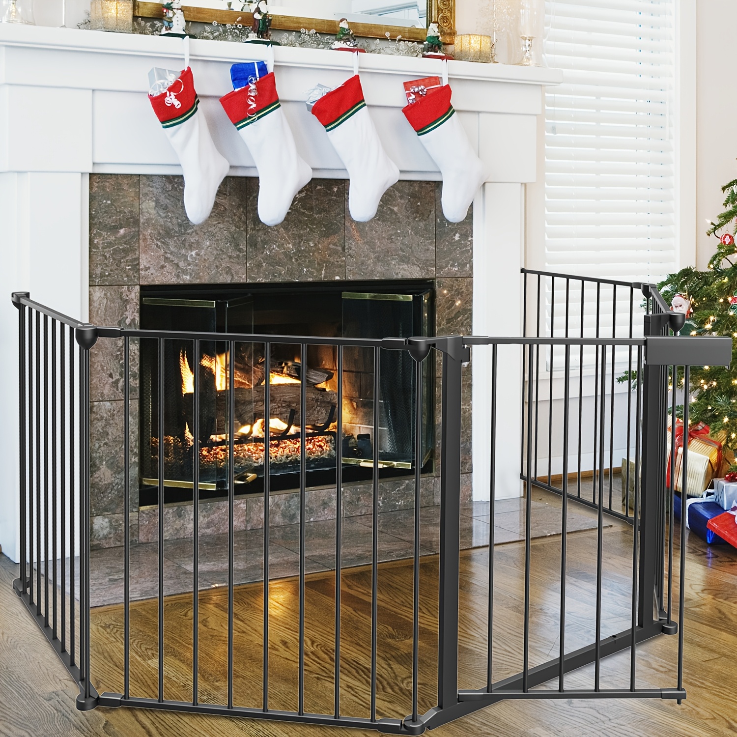 Safety Gate For 310cm Fireplace Grates, Fireplace Fence, Safety Door Grates, Staircase Grates, Fence, Dog Fence, In 2 Colors, .