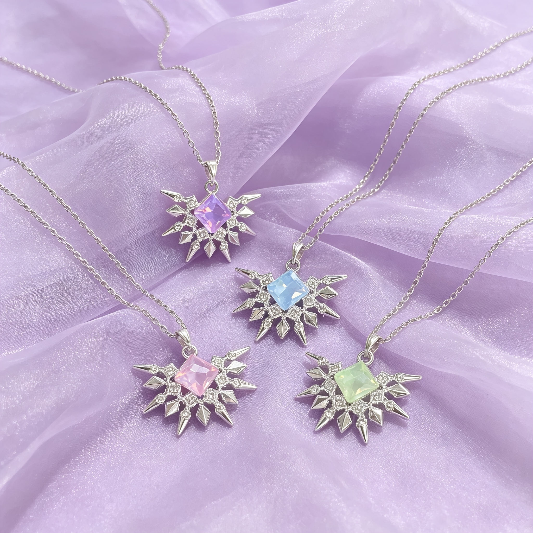 Multicolor Gradient Necklace, Bohemian Style for Birthstones