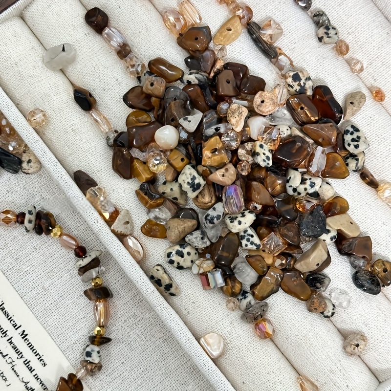 80 Vintage-Style Mixed Straight-Hole Beads for DIY Jewelry Making
