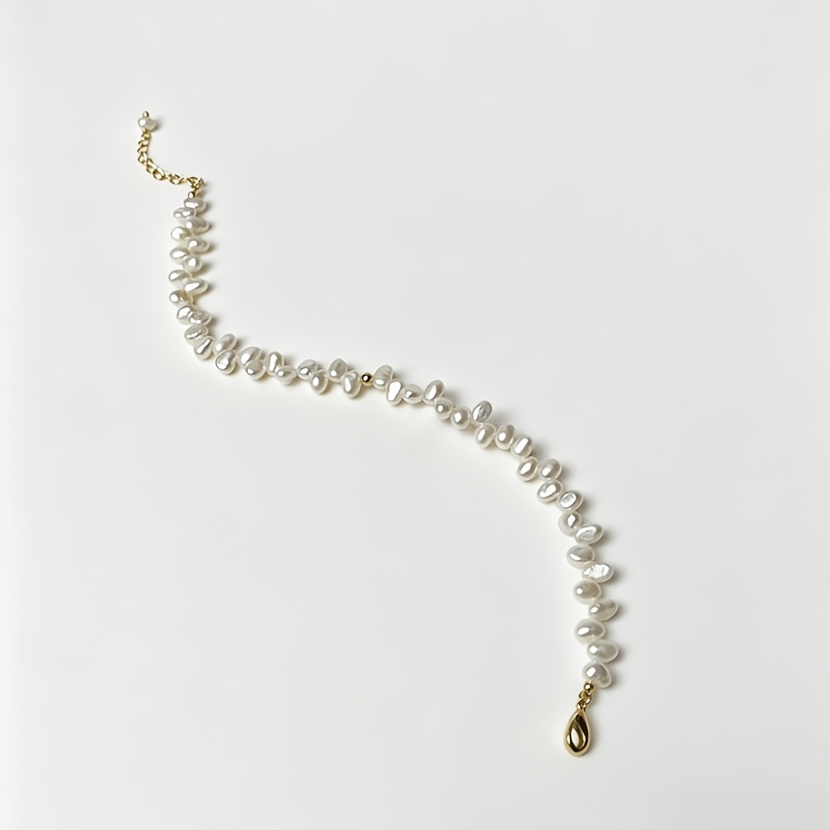 14K Gold Plated Handwoven Bracelet, Asymmetric Design
