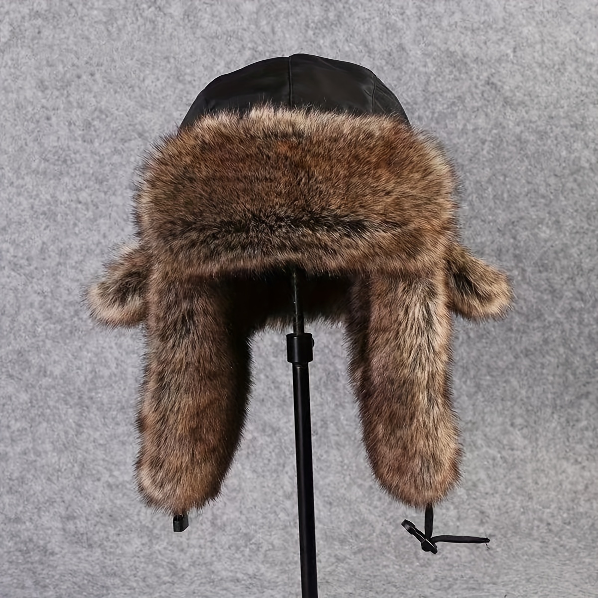 

Men'-style Winter Hat With Ear Flaps - Waterproof, & Warm Polyester Fleece