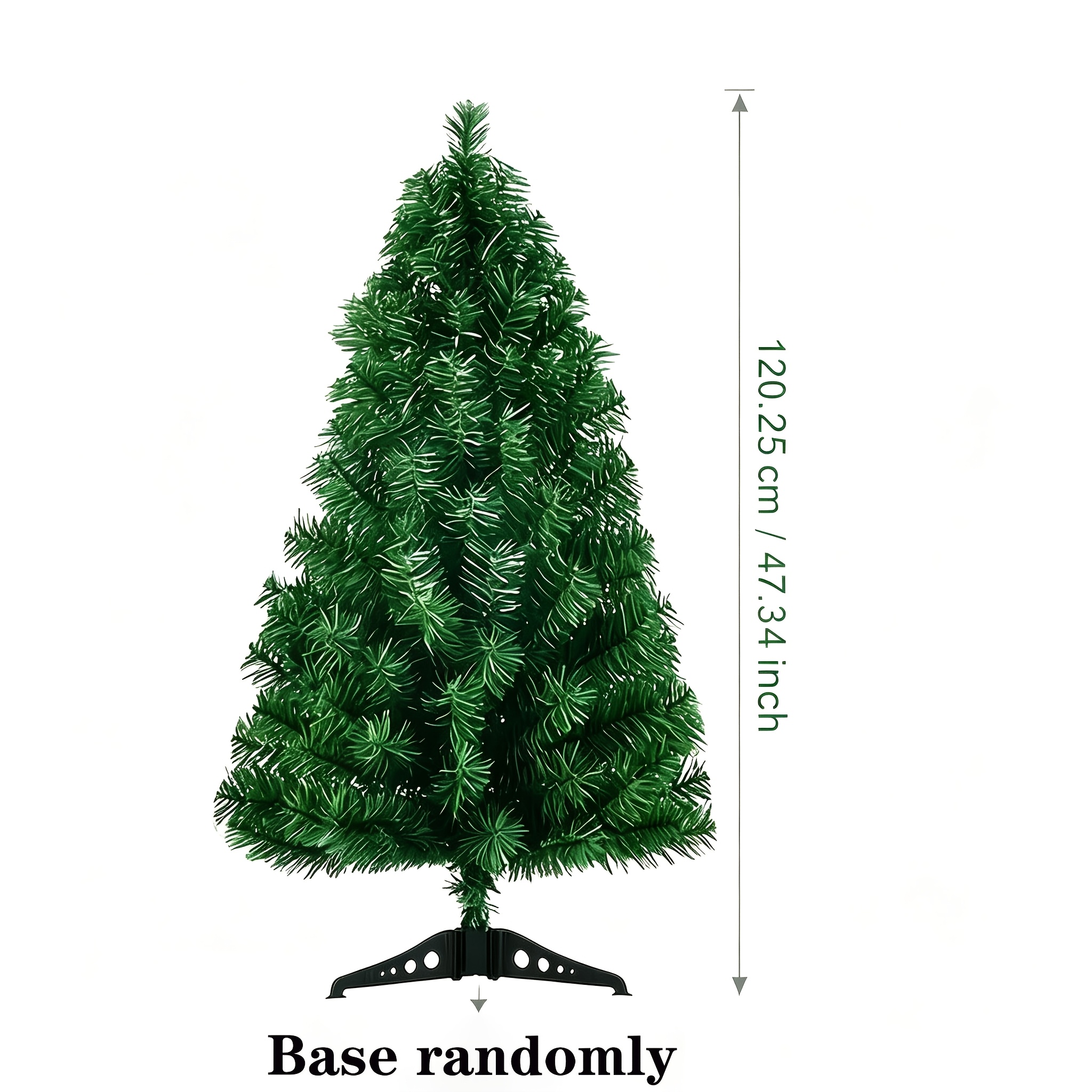 TEMU 1 Large Realistic Green Christmas Tree, 47.34 Inches, Christmas Party Atmosphere Decoration, For Indoor Living Rooms, Entryway Window Displays,