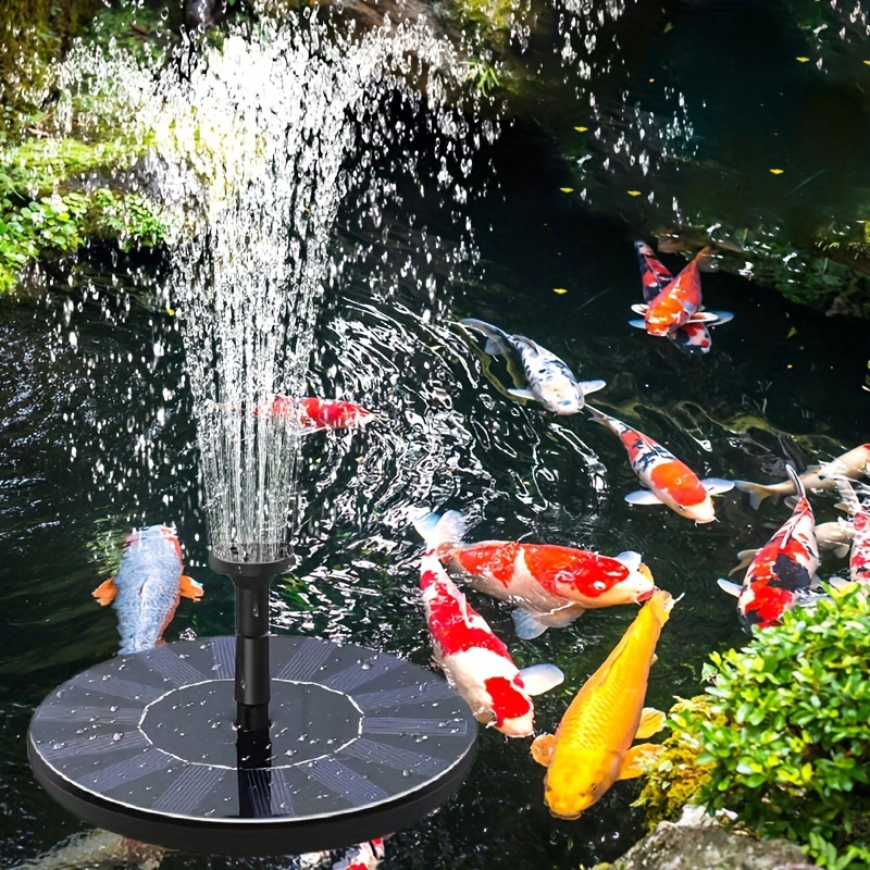 

Solar-powered Water Fountain: 6 Nozzle Bird Bath Pump, Free-standing, Portable, Floating, Garden, Pond, Pool, Outdoor, Backyard