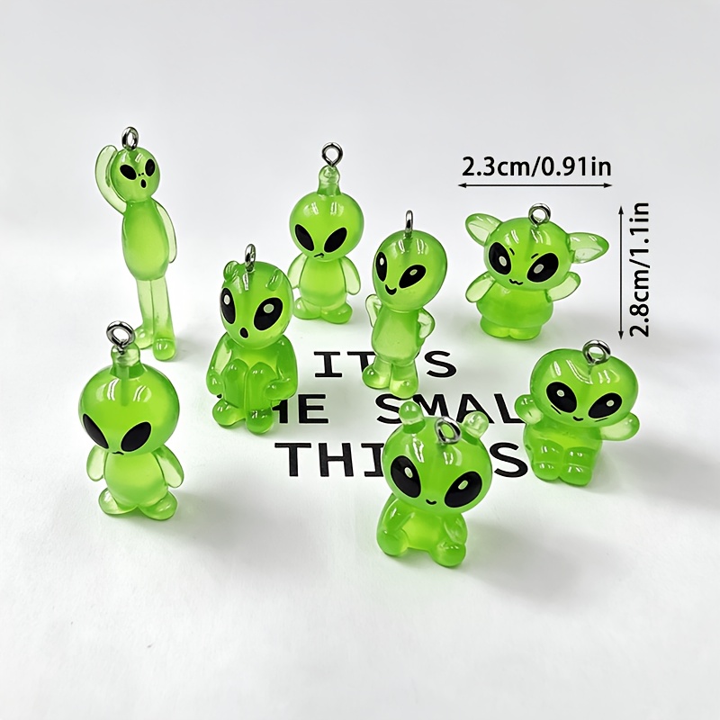 TEMU 10 piezas de dijes de resina de árbol alienígena que en , estilos aleatorios, adecuados para la fabricación de joyas, perfectos para , aretes,