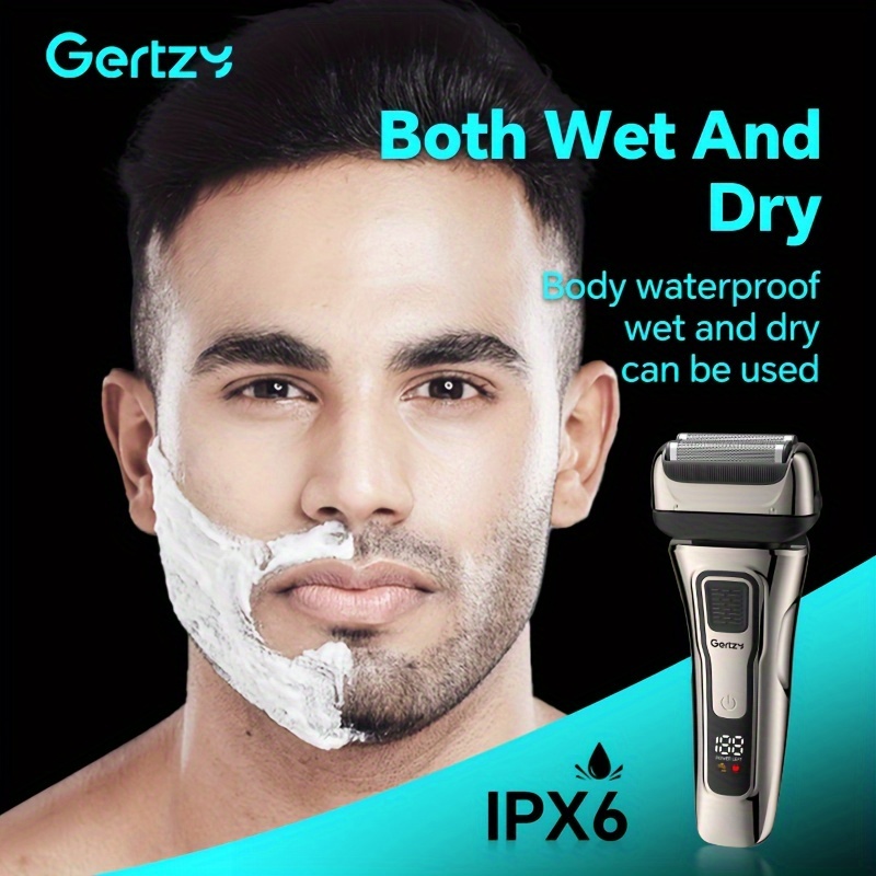   usb rechargeable mens shaver with   trimmer lithium battery   cartridges washable   ideal fathers day gift   shaving system modern shaving durable   shaving accessories Product details 8