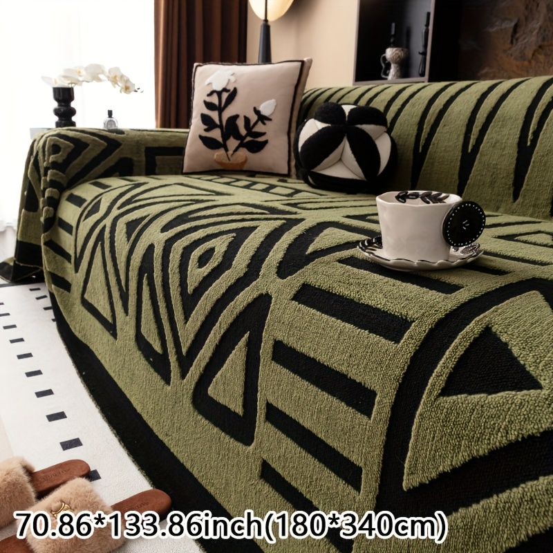 Mirror Yi Thick Plush Sofa Cover, Pet-Friendly Design