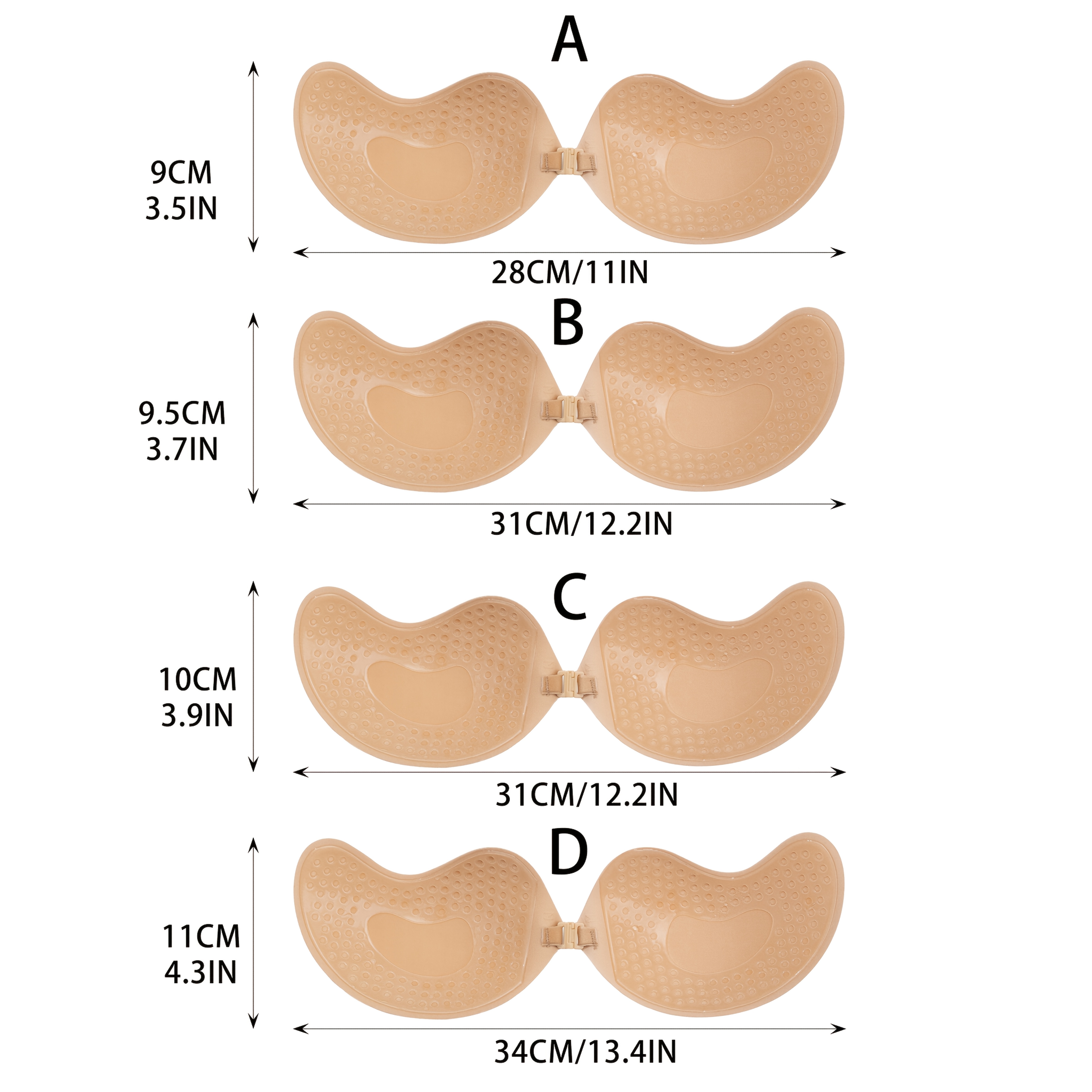 4 unidades/conjunto (2 pretas 2 nude) Copas de sutiã adesivas de silicone sem alças para mulher, invisíveis e realçadoras, pétalas de sutiã adesivas respiráveis para vestidos com decote em V profundo e looks sem costas 5