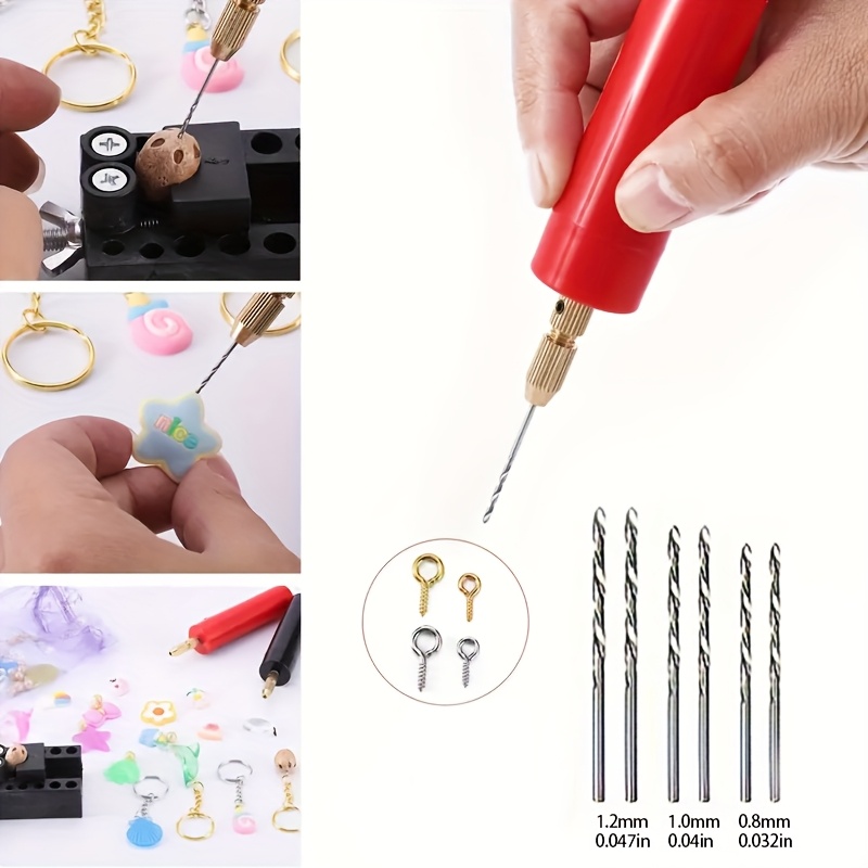 precise   compact red mini usb drill set for       portable with multiple attachments and accessories ideal for crafting detailed designs jewelry making supplies Product details 1