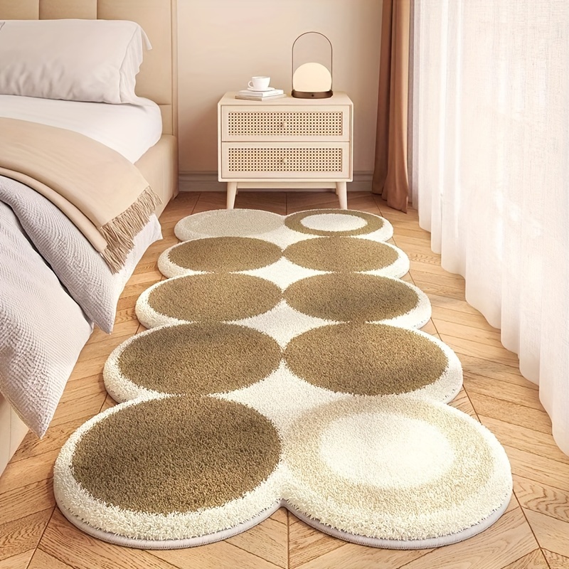 

Soft Faux Cashmere Knit Bath Rugs With Non-slip Rubber Backing, Polyester Weave Absorbent Decorative Bedroom Floor Mats - 1000gsm, 1cm Thickness