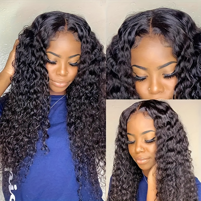 Image of Women' Wig Suitable For - 250% Density Deep Wave Human Hair Wigs With 4x4 Hd Lace Front, Pre-plucked Baby Hair & Base | Hair Density For , Hd Lace For Undetectable Wear