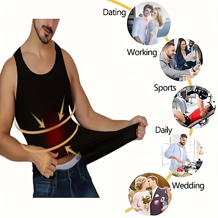 Gilet De Compression Homme Amincissant Et Gainant - Pour Entraînement Et Quotidien - Tissu Respirant, Sans Coutures - Ajustement Serré Pour Ventre Plat