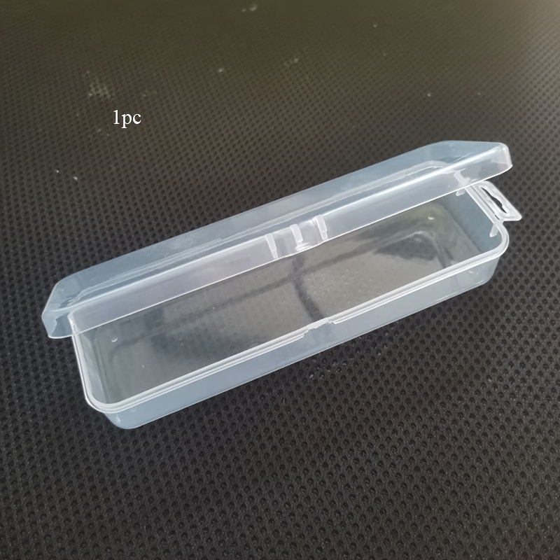 Nail Tool Box Small Jewelry Storage Transparent Organizer Box No Partition Space Nail Tools Beauty Tools Organizer Box 17 X 5.5cm