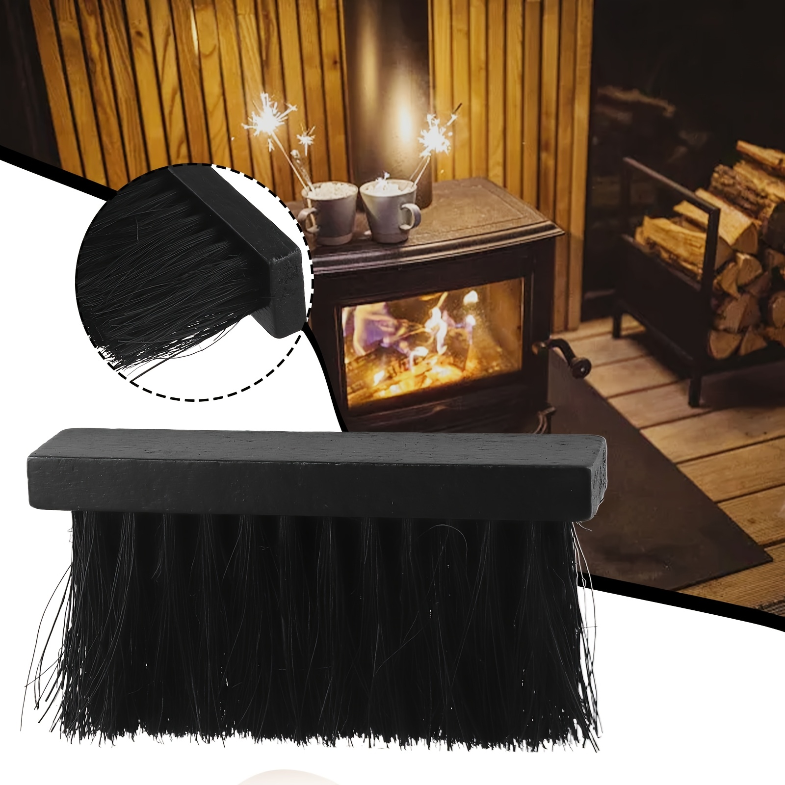 

Urtue Reusable Fireplace Brush With Plastic Handle And Bristles, Medium Firmness Rubber Bristle Brush, For Living Room, Bedroom, Outdoor, Wall, And Floor Maintenance, With No Electricity Needed