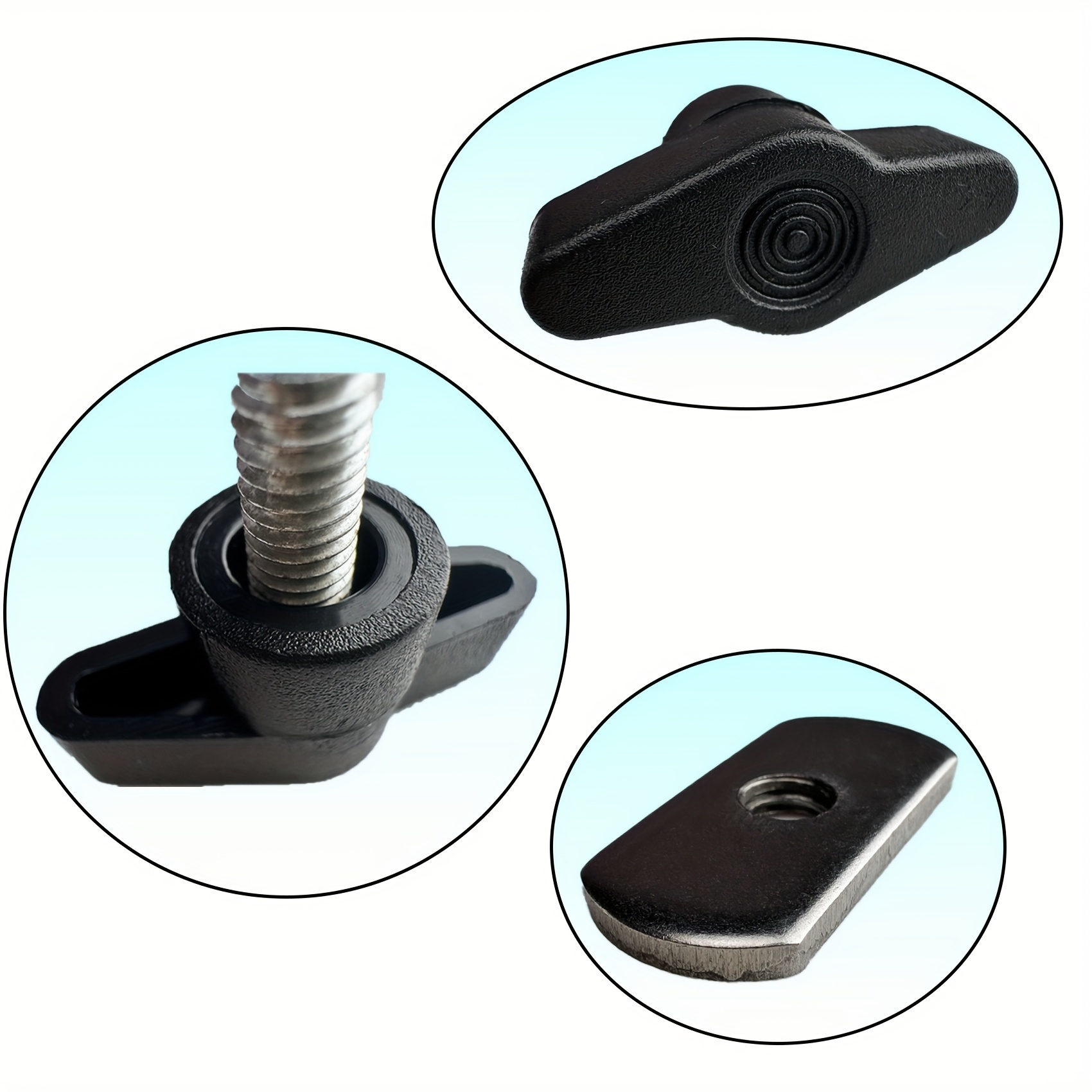 6pcs Kayak Screws, Nuts and Hardware for Installation Systems