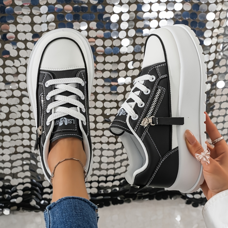 TEMU Women's Road Running Shoes Worn All Year Round. Thick-soled Sneakers For Height Increase And Versatile Matching, Comfortable Casual Shoes For
