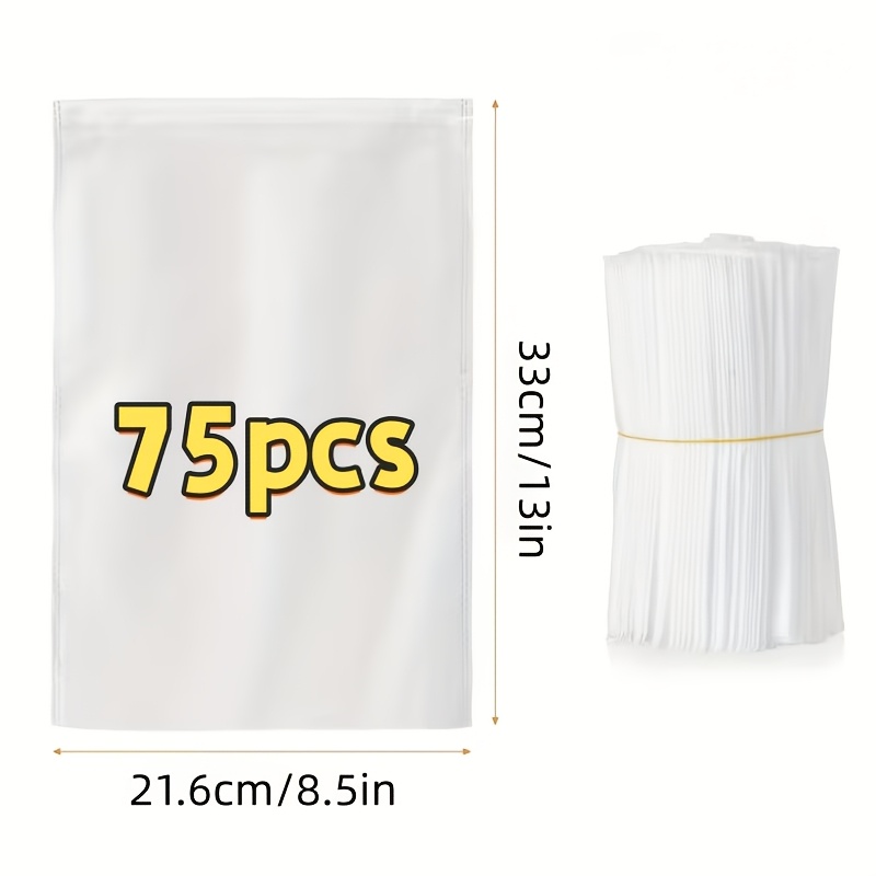 TEMU 75-pack Fruit Protection Bags That Are Reusable, Featuring Drawstring Closures, Available In Various Sizes. Breathable Mesh Covers Serve As