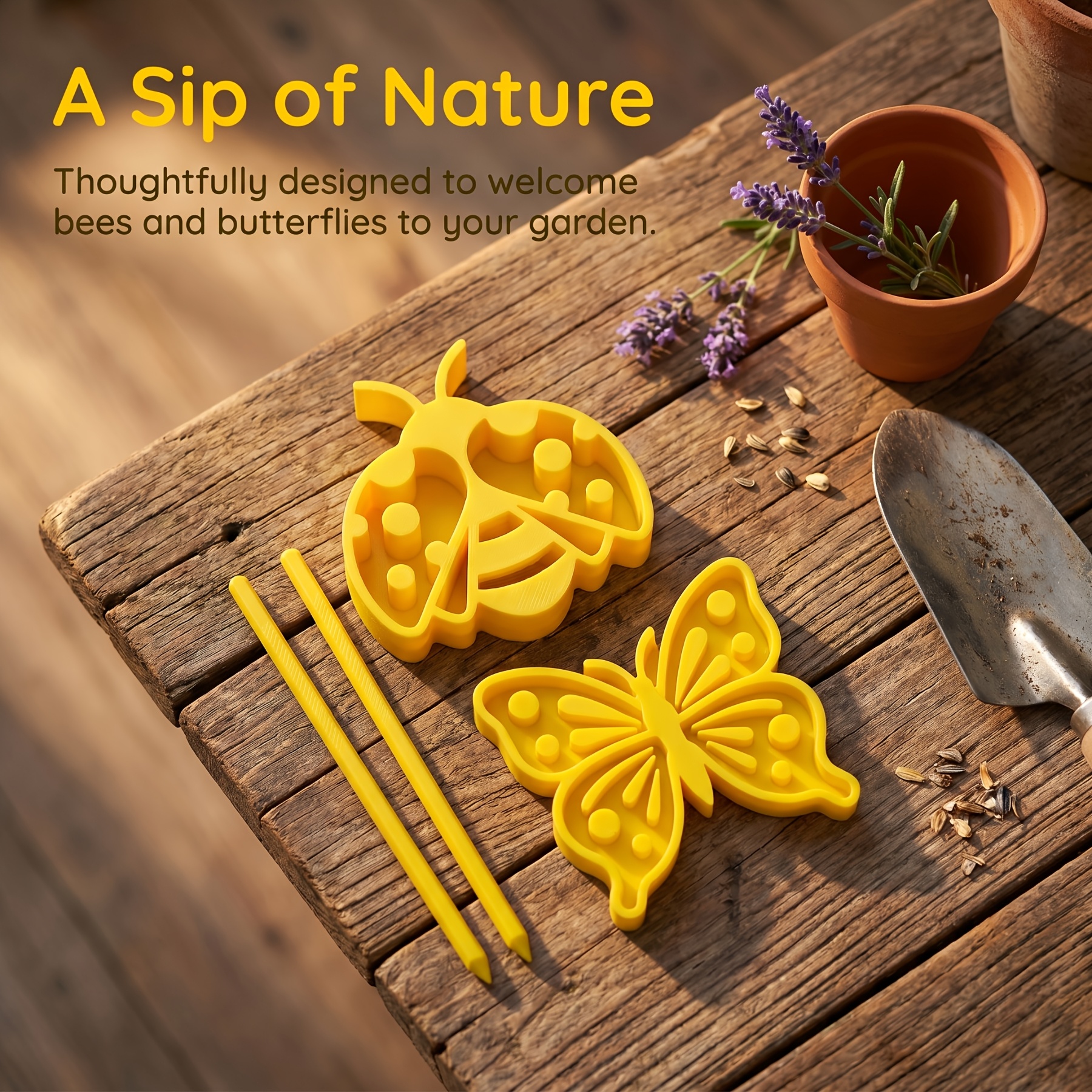 4pcs 3d Water Dispenser, Ground Plug Insect Watering Device, Outdoor Garden Decoration Ornament