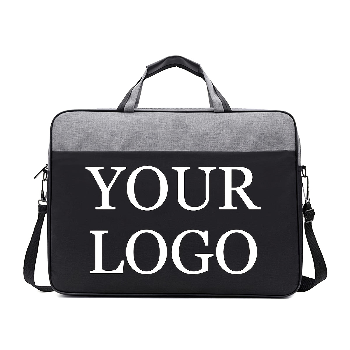 TEMU 1 sac pour ordinateur portable personnalisable en polyester avec NOM/LOGO/PHOTO, design contrasté, utilisation à /à l'épaule, produit