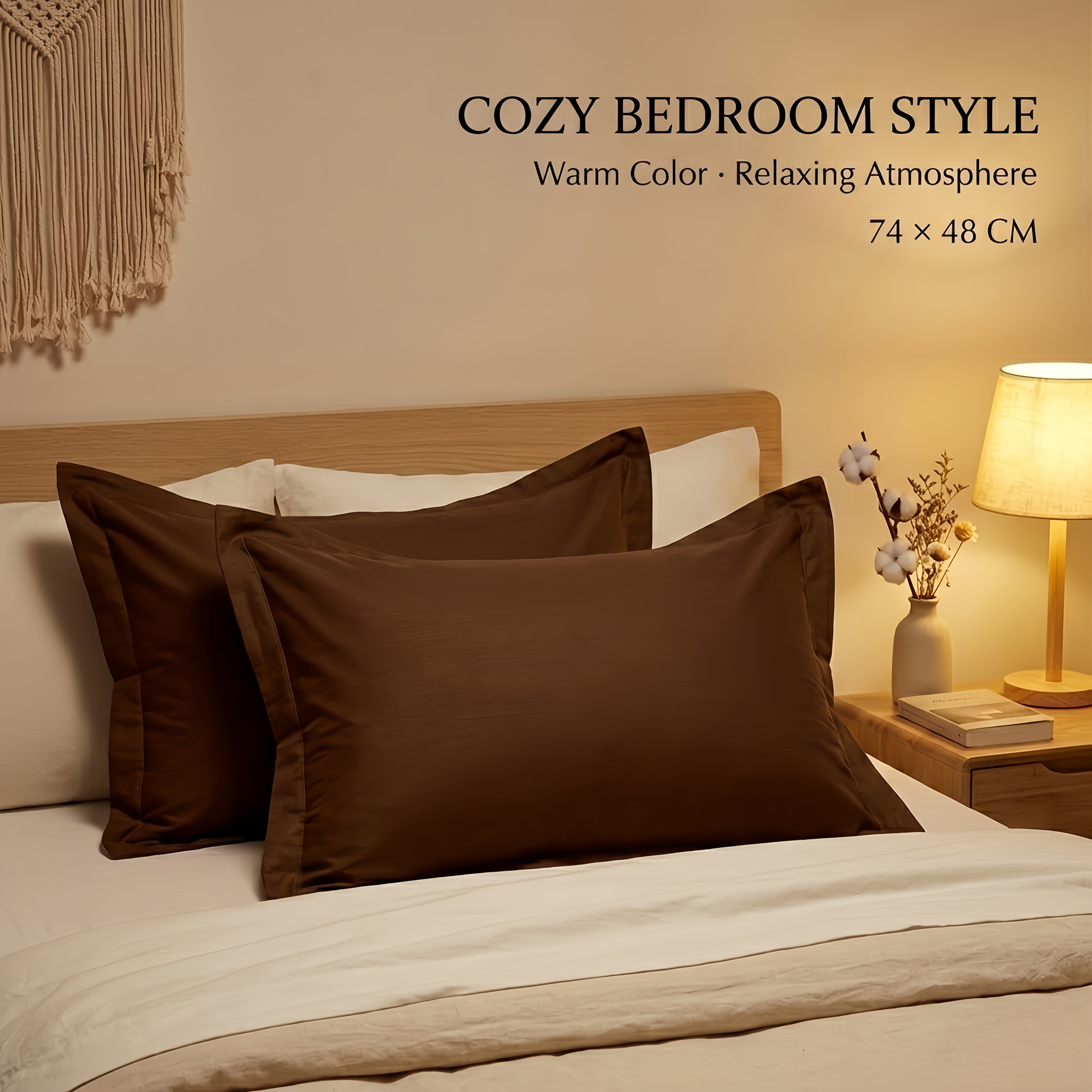 TEMU 2pcs Soft & Breathable Solid Color Pillowcases - Comfortable Polyester, Envelope Closure, Machine Washable - Perfect For Home Decor