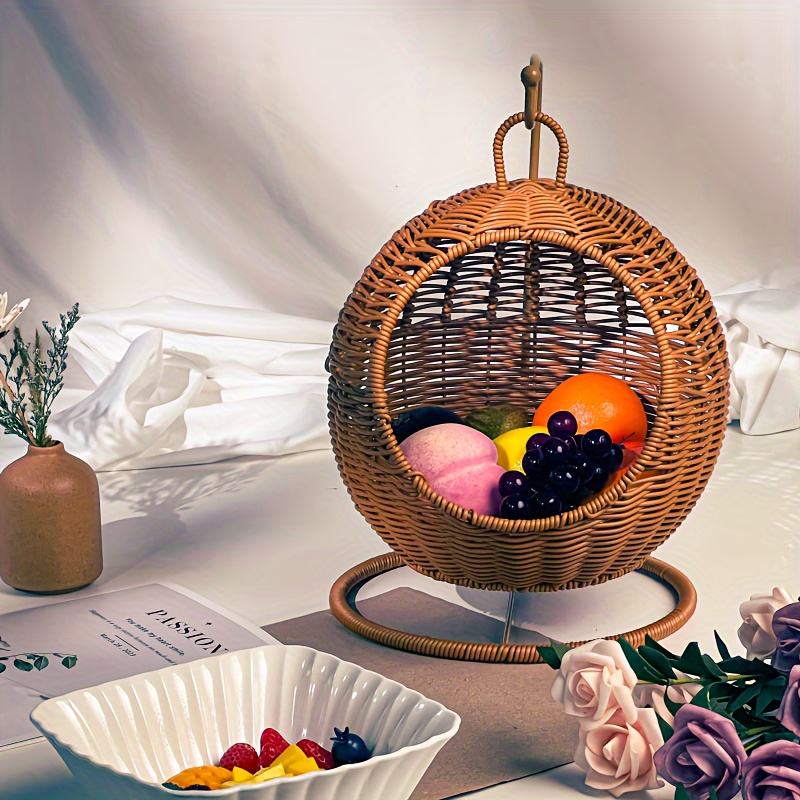 

Imitation Rattan Woven Single Snack Fruit Basket Bread Pan