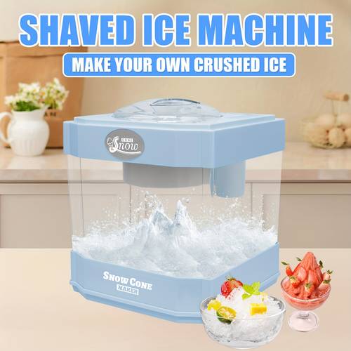 portable electric ice shaver machine for home commercial use 11 21x9 78x9 05 inch with 2 reusable plastic cones 1 ice scoop restaurants bars parties and shops xh rsm906