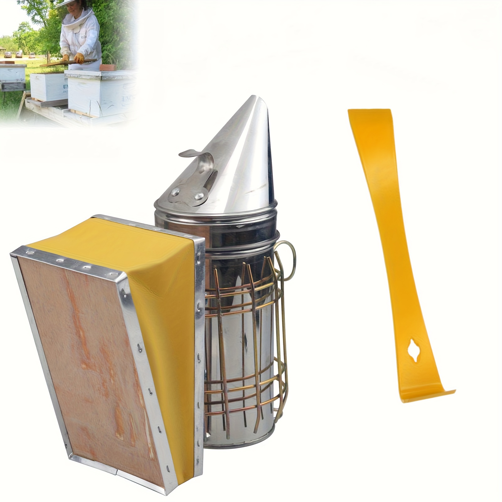 Strumenti Allevamento Api Principianti 20 Pezzi - Affumicatore, Guanti, Attrezzi Per Alveare, Apicoltura Completo Kit Apicoltura