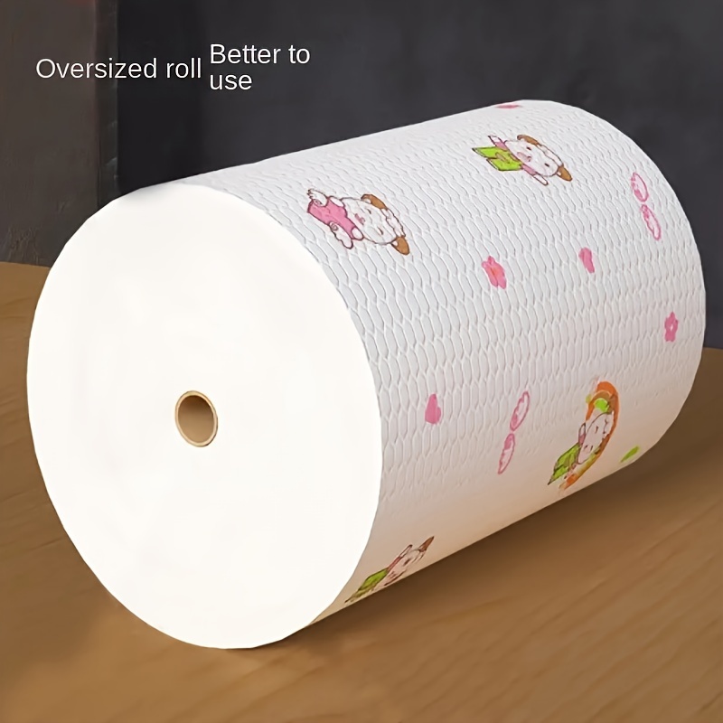 

Reusable And Washable Lazy Rag Paper Towels, 1 Roll (100 Sheets), Non-stick Oil And Degreasing Cleaning Cloth, Multi-purpose Household Cleaning Supplies, Made With Recycled Material.