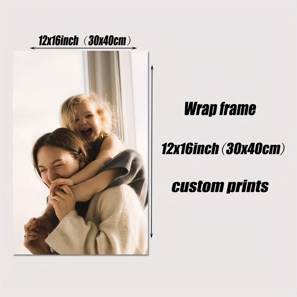 custom framed canvas print personalized family photo   uv printed poster for living room bedroom office decor details 7