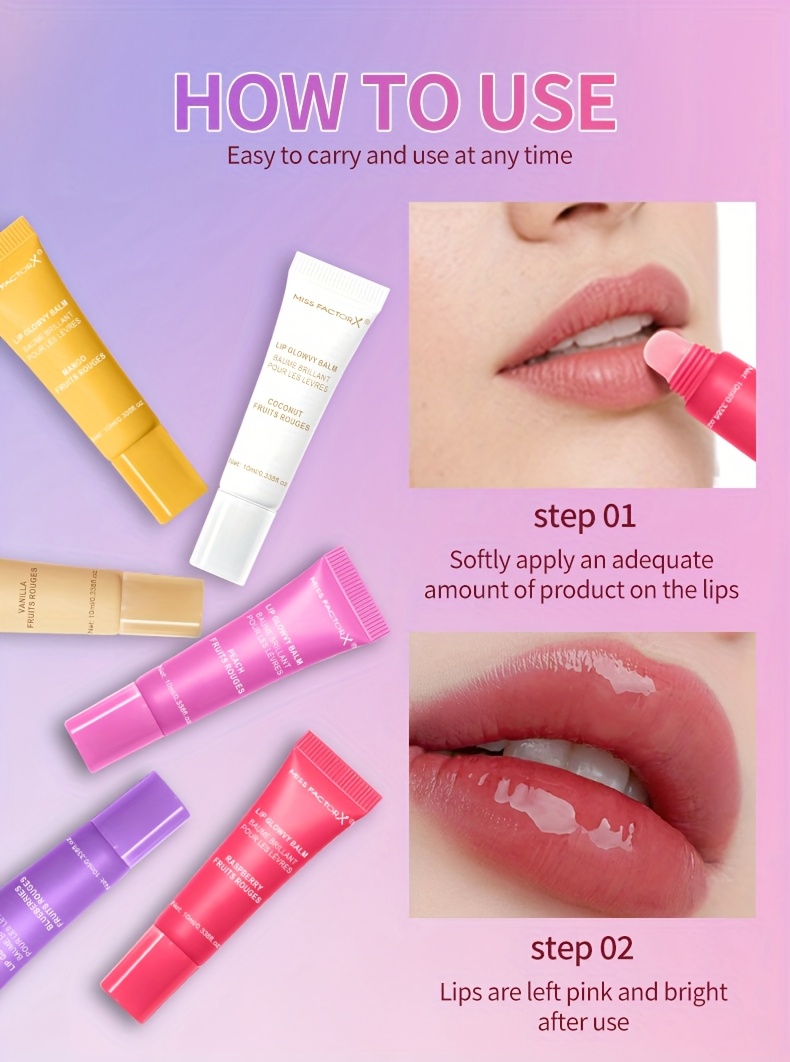 24pcs/Box 6 Flavors Moisturizing Lip Gloss - Nourishing, Non-Greasy, Long-Lasting Shine for Dry Lips, Women'S High-End Gift Set