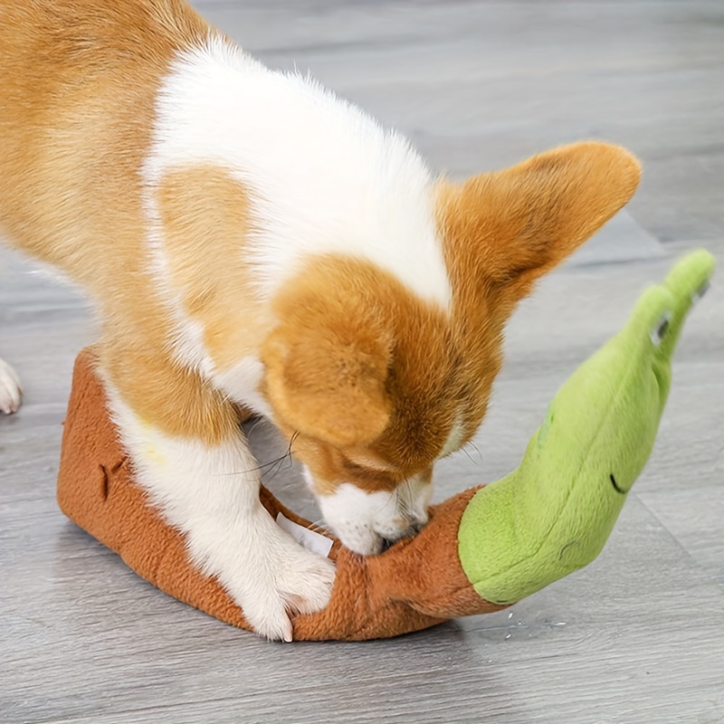 

Interactive Snuffle Snail Dog Toy - Plush, Squeaky & Chew-resistant For All Breeds