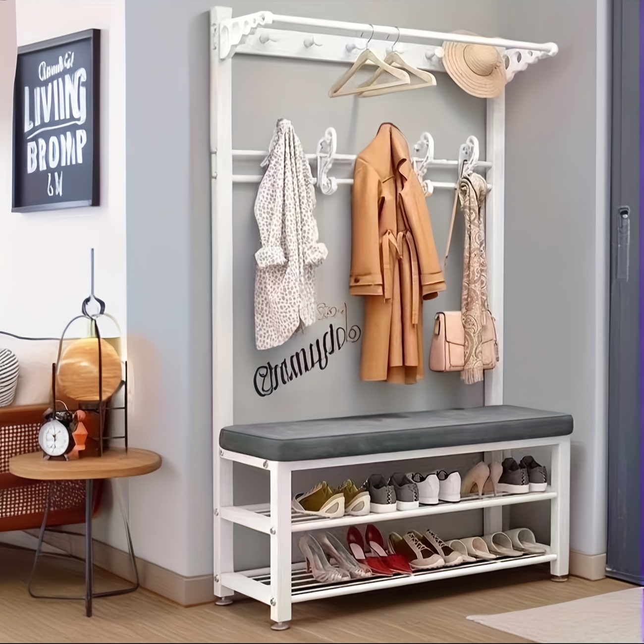 heavy duty in one entryway organizer shoe storage sturdy Temu