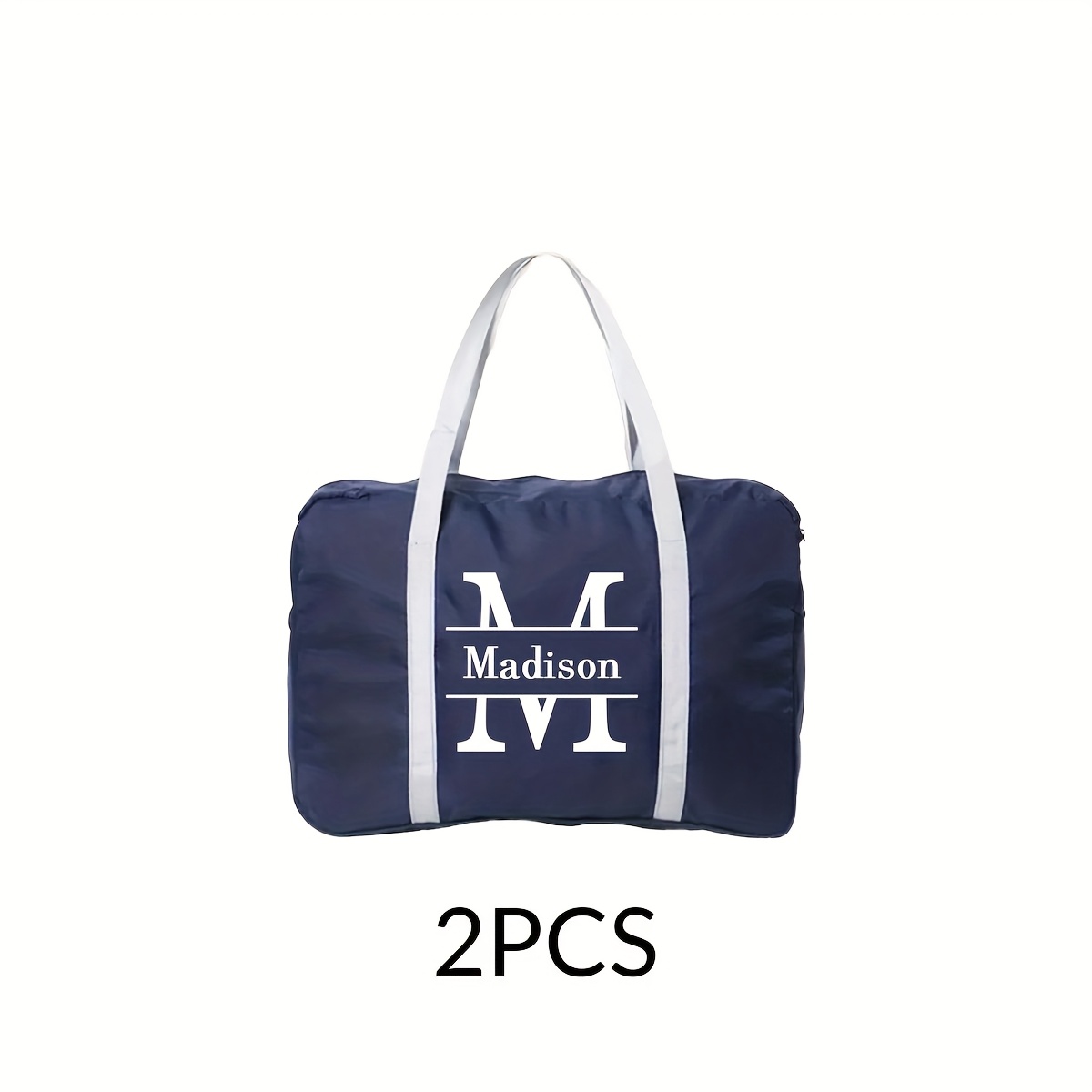 TEMU Custom Initials Name Duffle Bag For Travel, Tote Bags For Women, Customized Carry An Duffle Bags For Airplanes, Customizable Travel Bag