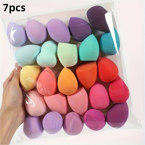 professional makeup sponge set 7pcs shaped foundation and loose powder special high quality perfect shaping makeup sponges essential for flawless makeup