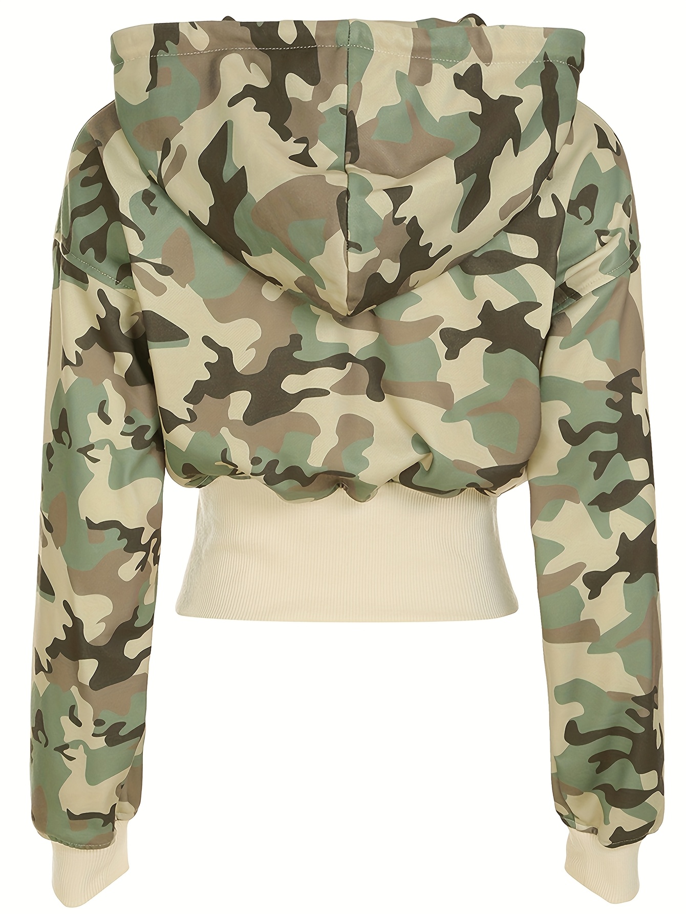veste camouflage à capuche taille marquée poche fermeture - France