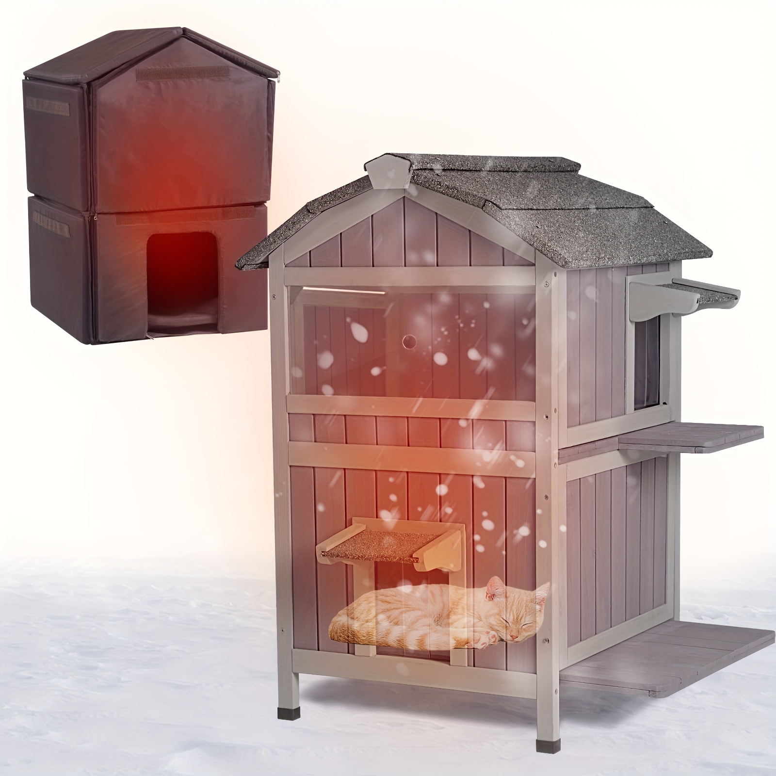 

Aivituvin Insulated Cat House, Cat