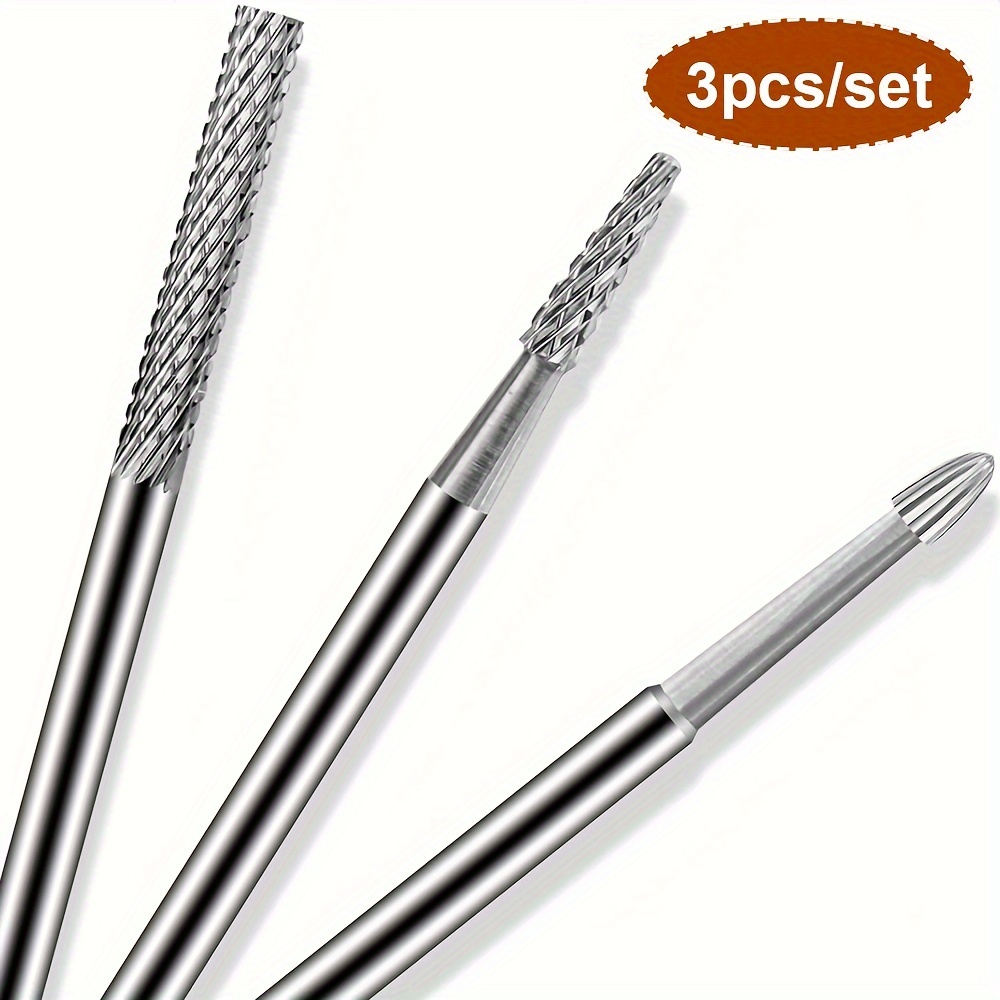 

3pcs/1pc Steel Nail Bits Set, Callus Removing Nail File, , For Foot, Hand, And Nail Care, Beauty Product