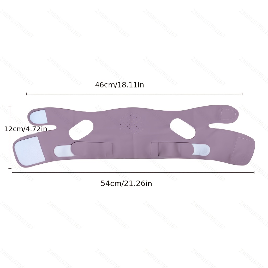 Image of 1pc, Adjustable V-shaped Face Lifting Mask For , Reusable Bandage For Shaping And Reducing Double Chin, Chin Reducer, V- With Law Pattern, Firming Mask For Drooping Skin, Perfect As A Gift