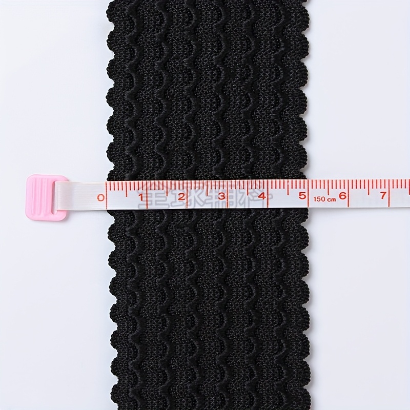 E-shop 2 Yard elastisches schwarz-weißes Wasserwellen-Gummiband, Bundgummi für Röcke Hosen – Geeignet für DIY-Dekoration von Röcken, Kleidung, Hosen,